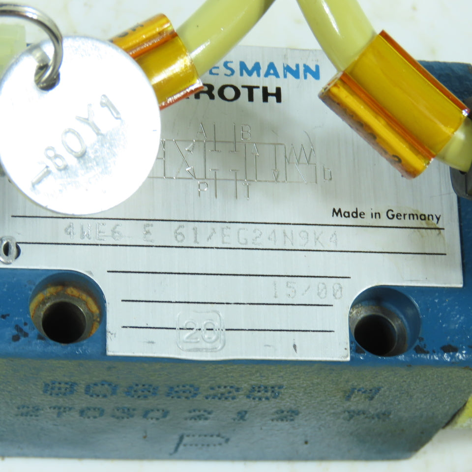 Rexroth 4WE6 E 61/EG24N9K4 Hydraulic Solenoid Control Valve 24VDC Coil