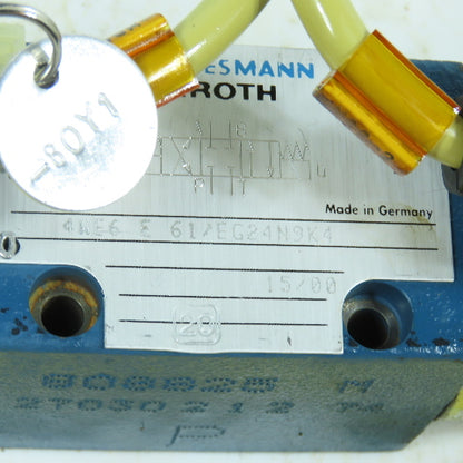 Rexroth 4WE6 E 61/EG24N9K4 Hydraulic Solenoid Control Valve 24VDC Coil