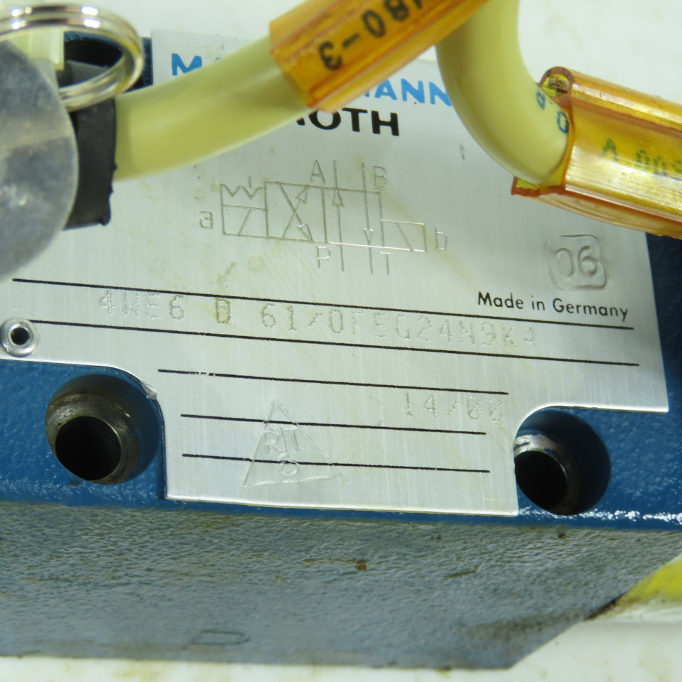 Rexroth 4WE6 D 61/0FEG24N9K4 Hydraulic Solenoid Control Valve 24VDC Coil
