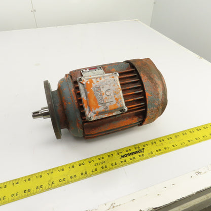 Isgev AS90L2 3CV AC Electric Motor 3400RPM 460V 3PH 4.5A Tapered Shaft