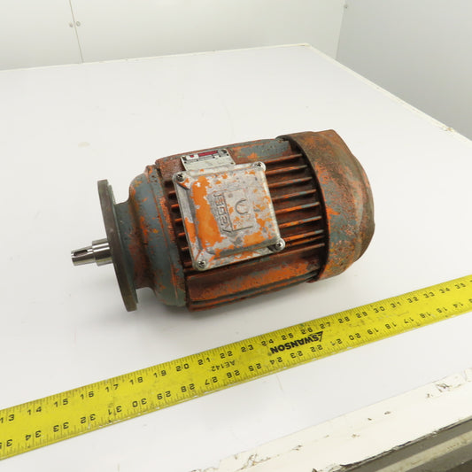 Isgev AS90L2 3CV AC Electric Motor 3400RPM 460V 3PH 4.5A Tapered Shaft