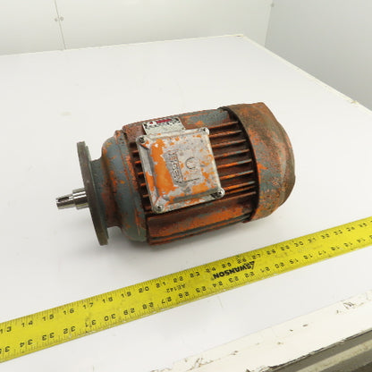 Isgev AS90L2 3CV AC Electric Motor 3400RPM 460V 3PH 4.5A Tapered Shaft