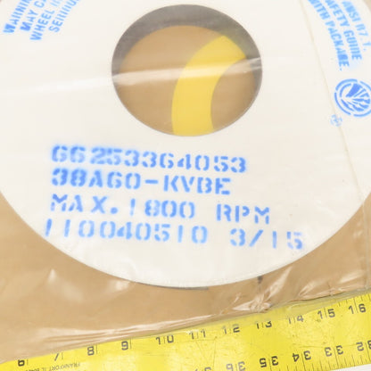 Norton 38A60-KVBE 66253364053 Grinding Wheel 14" x 1" x 5" Arbor 38A 60 Grit