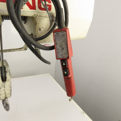 Coffing WR3 1/2 Ton Electric Wire Rope Hoist 15' Lift 8FPM 230V 3PH W/ Trolley