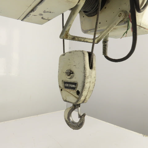 Coffing WR3 1/2 Ton Electric Wire Rope Hoist 15' Lift 8FPM 230V 3PH W/ Trolley