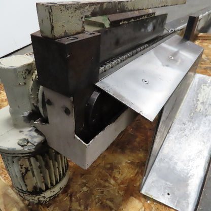 1/2" x 73" Chain End Finishing Cut Off Scrap Kick Off Conveyor 480V .22kW 70FPM