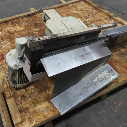 1/2" x 73" Chain End Finishing Cut Off Scrap Kick Off Conveyor 480V .22kW 70FPM