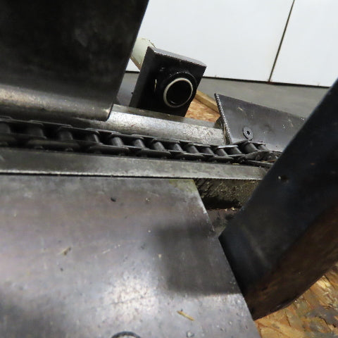 1/2" x 73" Chain End Finishing Cut Off Scrap Kick Off Conveyor 480V .22kW 70FPM