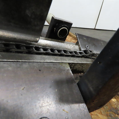 1/2" x 73" Chain End Finishing Cut Off Scrap Kick Off Conveyor 480V .22kW 70FPM