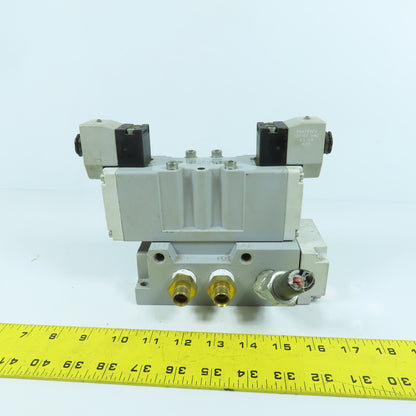Parker H26VXBG023C 3 Position Pneumatic Solenoid Valve 145PSI 120V Coil
