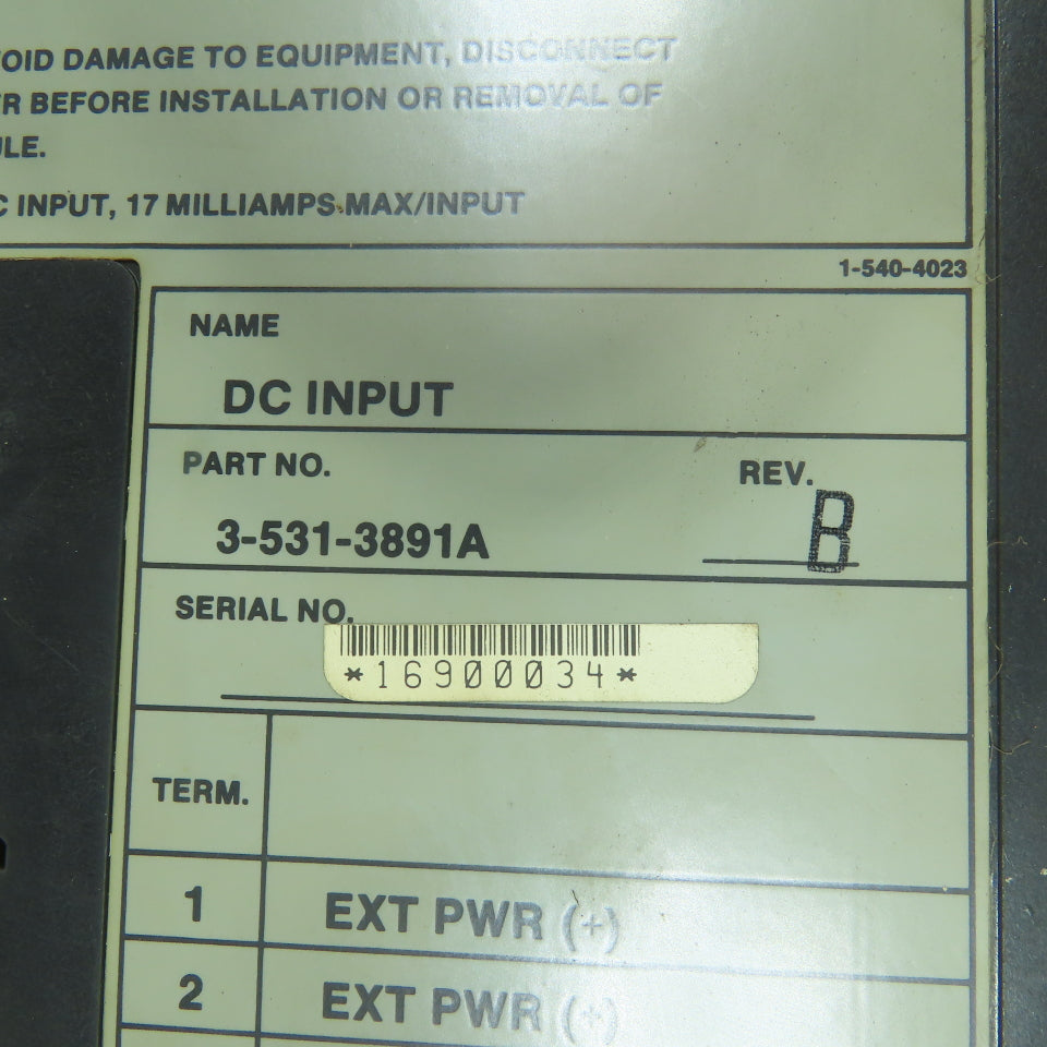 Cincinnati Milacron 3-531-3891A DC Input Module Lot Of 4