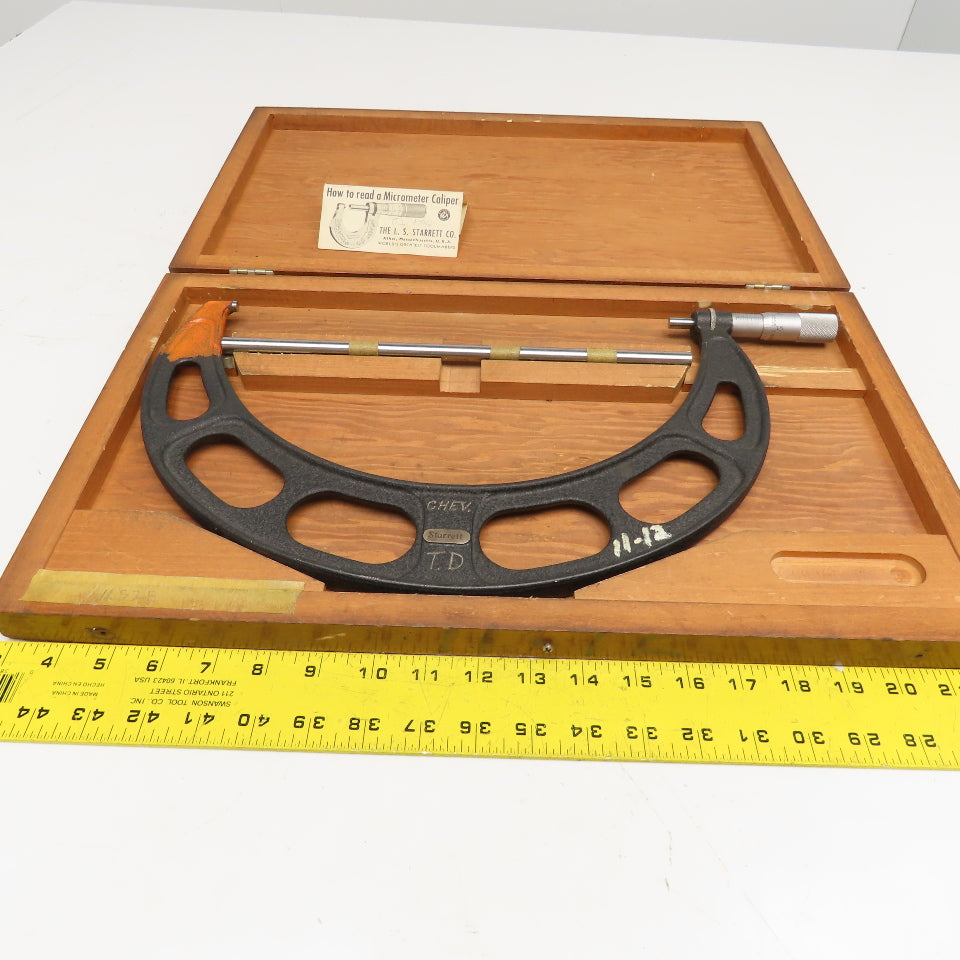 Starrett No. 436-12 11"-12" Outside Diameter Micrometers W/ Case