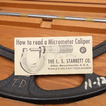 Starrett No. 436-12 11"-12" Outside Diameter Micrometers W/ Case