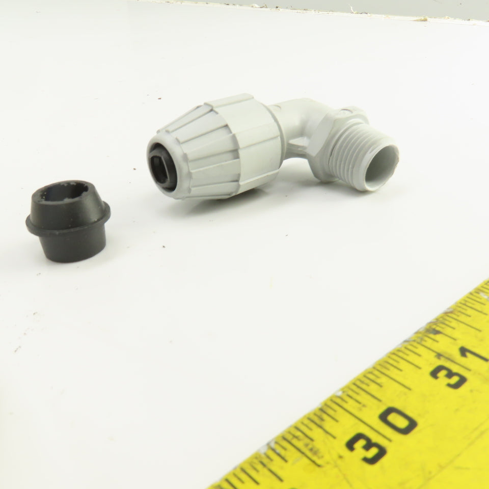 Crouse Hinds NCGE 1/2" Liquidtight Non-Metallic Cable/Cord 90°Deg Fitting Lot/25