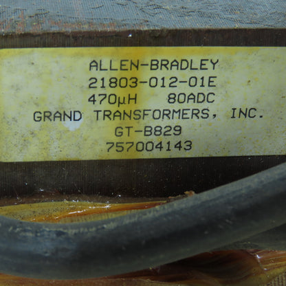 Allen Bradley 21803-012-01E 470uH 80ADC Transformer From Drive
