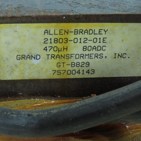 Allen Bradley 21803-012-01E 470uH 80ADC Transformer From Drive