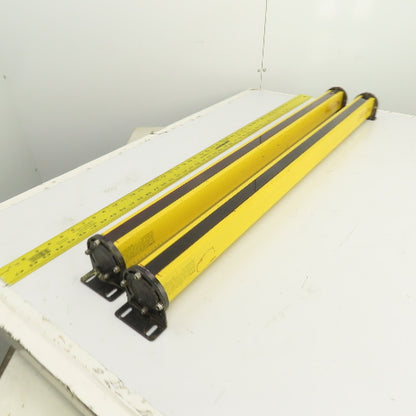 STI MS4436B-2 Long Range Safety Light Curtain Set Transmitter & Receiver 50'