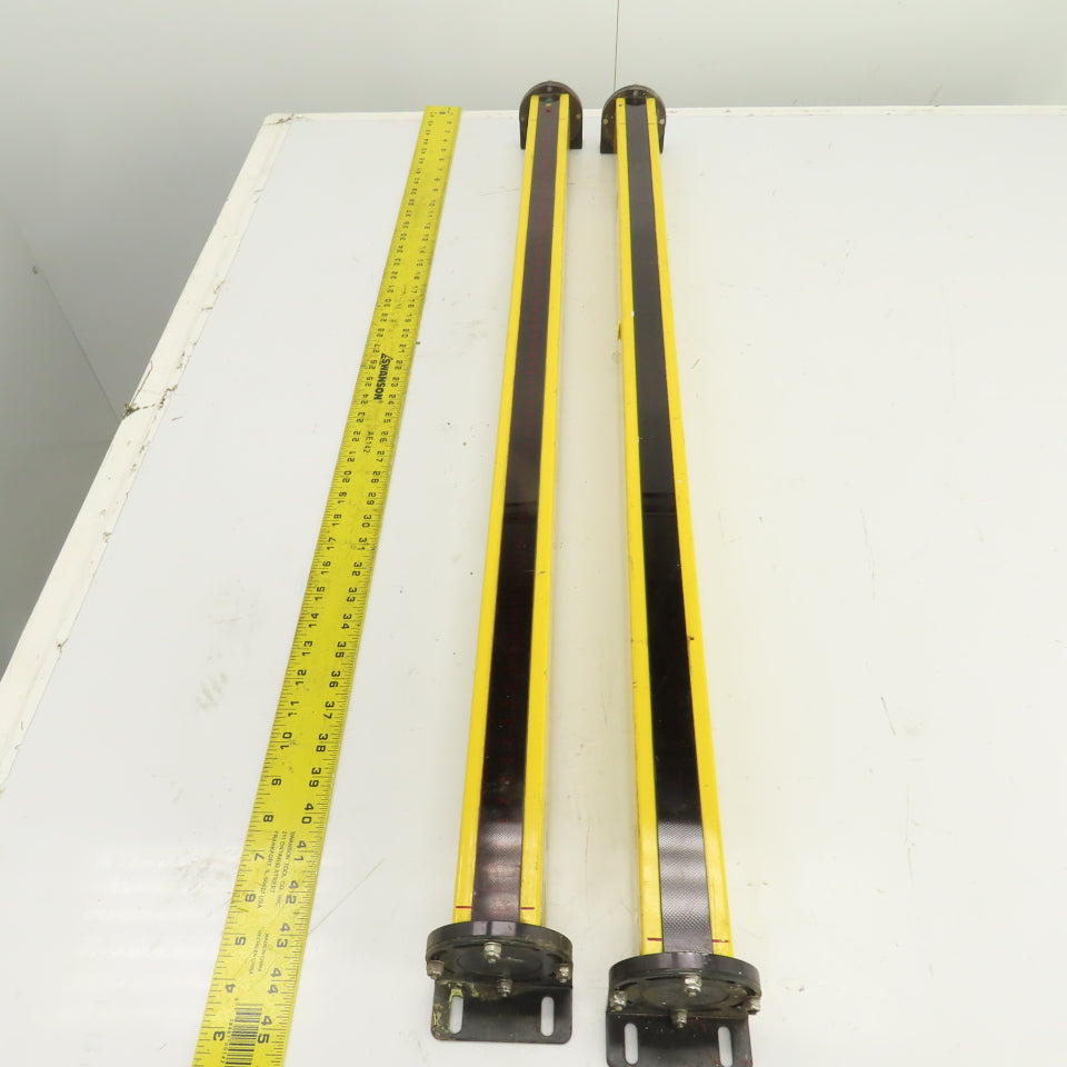 STI MS4436B-2 Long Range Safety Light Curtain Set Transmitter & Receiver 50'