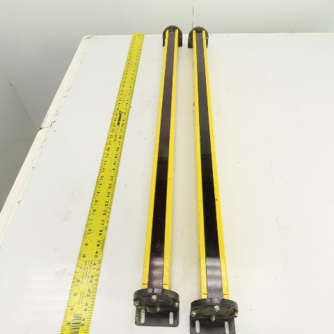 STI MS4436B-2 Long Range Safety Light Curtain Set Transmitter & Receiver 50'