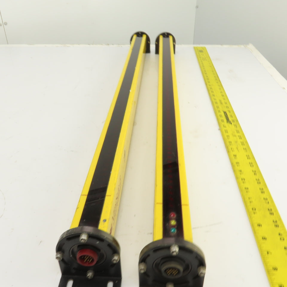 STI MS4436B-2 Long Range Safety Light Curtain Set Transmitter & Receiver 50'