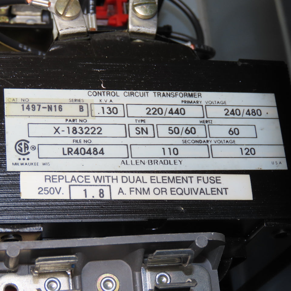Allen Bradley 512-BJB-6XP-24R Size 1 Combination Starter Disconnect 600V 10Hp