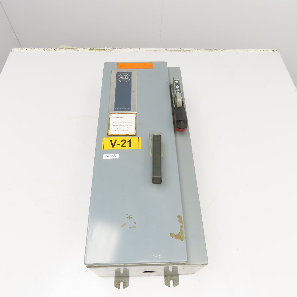 Allen Bradley 512-BJB-6XP-24R Size 1 Combination Starter Disconnect 600V 10Hp