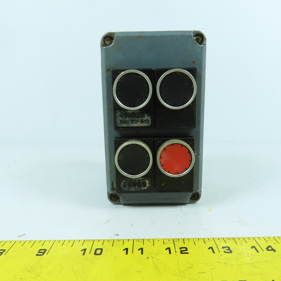 4-Button Momentary Contact Switches Machine Control Station Pendant
