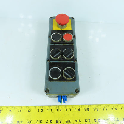 7-Button Machine Control Station (3) Momentary Contact (3 Switches) 1 E-Stop