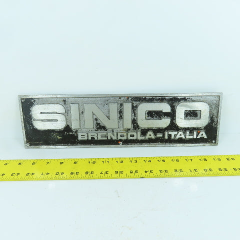 Sinico 15-1/2" x 4-1/4" Cast Aluminum Machine Name Plate Brendola-Italia