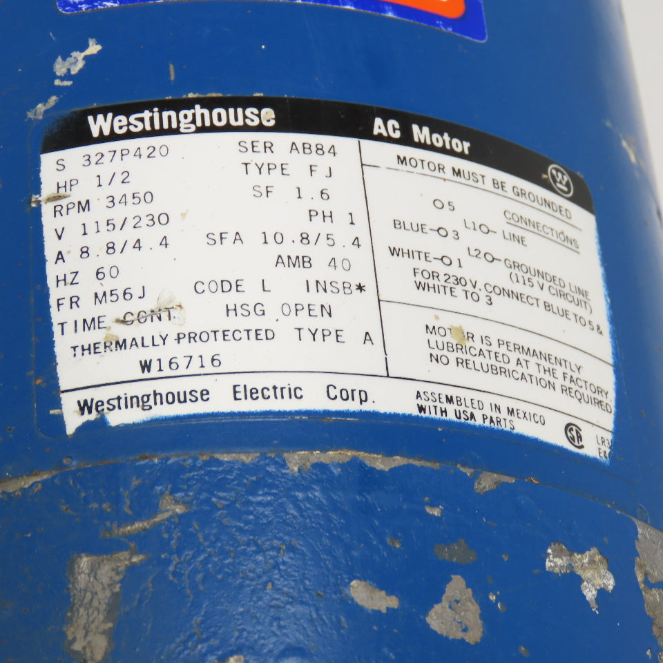 Transamerica Delaval 5CAT 1/2Hp 3450RPM 1Ph 1-1/4" x 3/4" NPT Cast Iron Pump