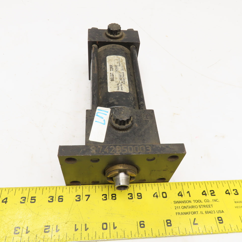 Parker Beloit 2-1/4" Bore 3" Stroke Double Acting Air Cylinder 250 PSI