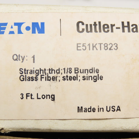 Eaton Cutler Hammer E51KT823 Armored Fiber Optic Cable 3'
