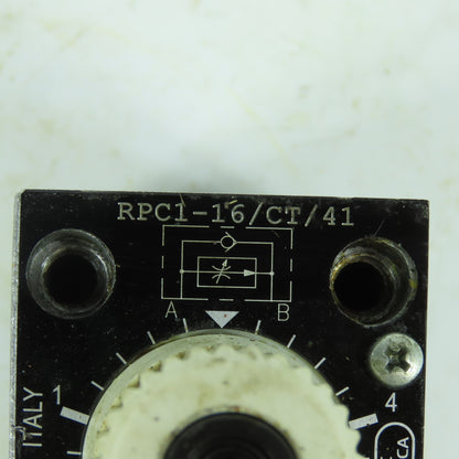 Duplomatic RPC1-16/CT/41 Pressure & Temp Compensated Flow Control Valve 250 Bar