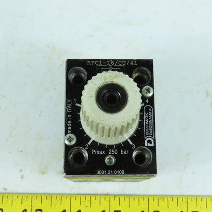 Duplomatic RPC1-16/CT/41 Pressure & Temp Compensated Flow Control Valve 250 Bar