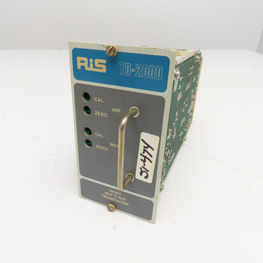 RIS RPWV-20 TD-2000 Watt/VAR Transducer 90-150VAC
