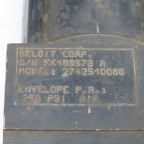 Beloit 2-3/4" Bore 3" Stroke Double Acting Air Cylinder