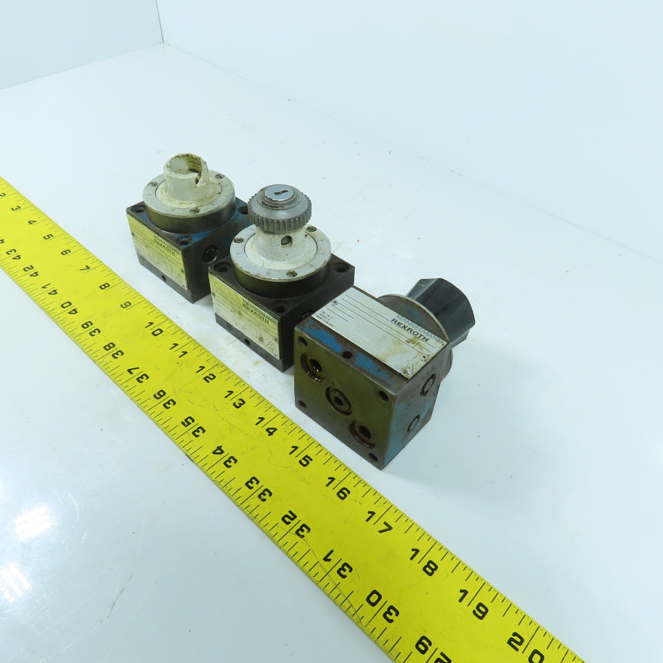 Rexroth 2-FRM-5-32/3-Q Keyed Hydraulic Flow Control Valve Parts/Repair Lot Of 3