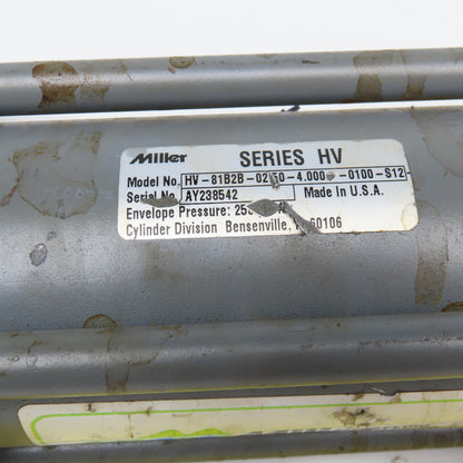 Miller HV-81B2B 2-1/2" Bore 4" Stroke Hydraulic Cylinder Trunnion Mount