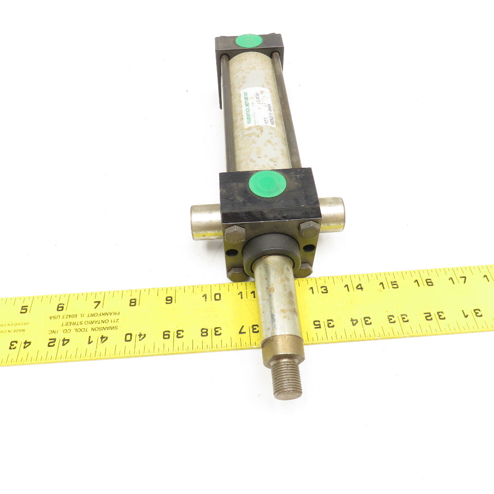 Numatics 2" Bore 5" Stroke 7" Rod Nose Trunnion Double Acting Air Cylinder