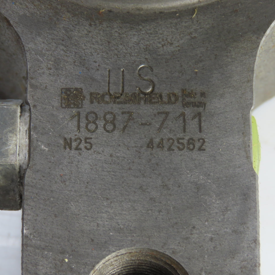 Roemheld 1887-711 Flange Base Mount Hydraulic Swing Clamp