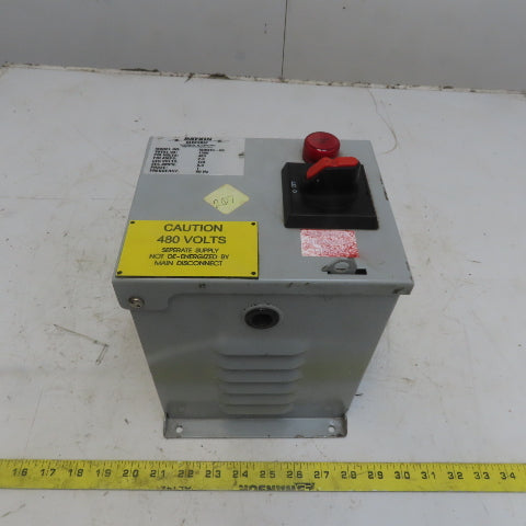 Daykin Electric MDGTC-05 Transformer 480V 2.3A Pri 120V 8.3 A Sec 1Ph