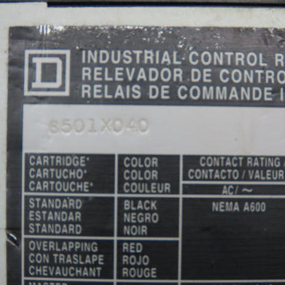Square D 8501X040 Contactor Relay 600V 8 N/C Contacts 120V Coil Lot Of 2