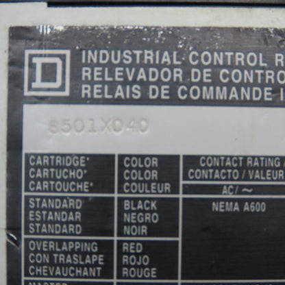 Square D 8501X040 Contactor Relay 600V 8 N/C Contacts 120V Coil Lot Of 2