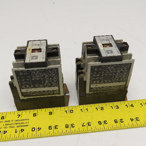 Square D 8501X040 Contactor Relay 600V 8 N/C Contacts 120V Coil Lot Of 2