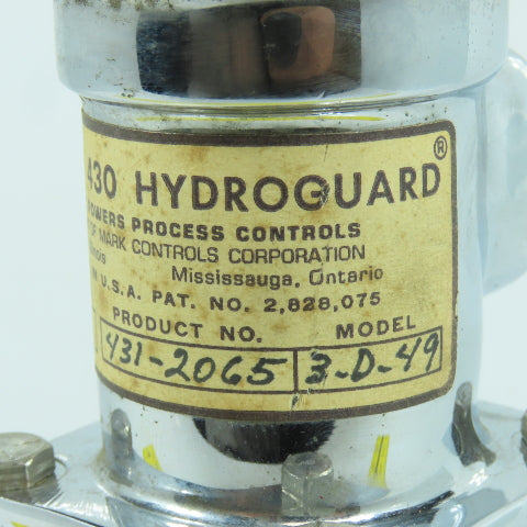 MCC Powers 431-2065 3-D-49 Series 430 Hydroguard Thermostatic Controls 3/4" 115°