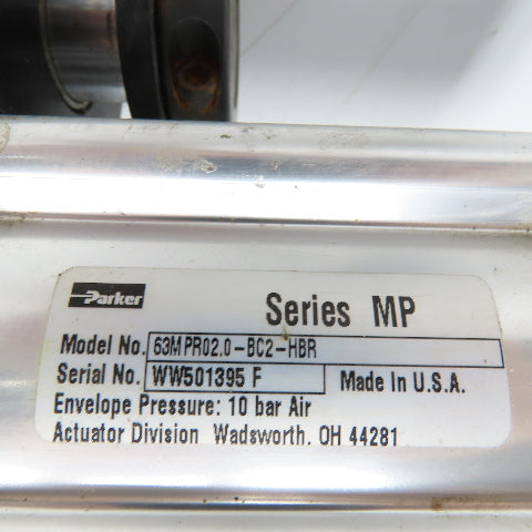Parker HBR25-02BC2TR-B 2-1/2" Bore 2" Stroke Guided Pneumatic Cylinder