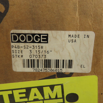 Dodge P4B-S2-315R 4-Bolt Pillow Block Bearing 3-15/16" Bore (CRACKED HOUSING)