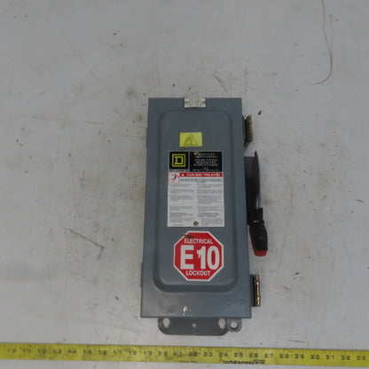Square D H361AWKEI 30A 600V AC/DC 3 Pole Non-Fusible Safety Disconnect Switch