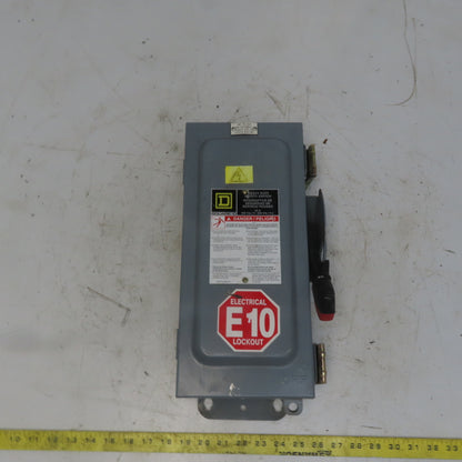 Square D H361AWKEI 30A 600V AC/DC 3 Pole Non-Fusible Safety Disconnect Switch