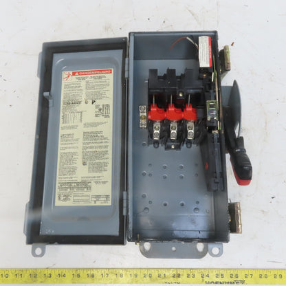 Square D H361AWKEI 30A 600V AC/DC 3 Pole Non-Fusible Safety Disconnect Switch